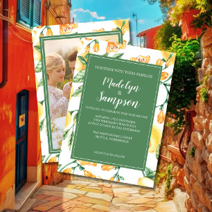 Aquarellgarten Gelbe Hochzeit Einladung