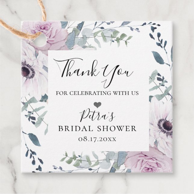 Aquarellgarten Geschenkanhänger (Vorderseite)