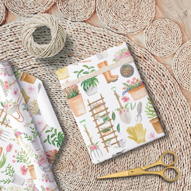 Aquarellgarten Geschenkpapier (In situ)