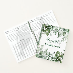 Aquarellgarten Ivy Ferns Sage Rezept Notizbuch