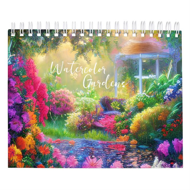 Aquarellgarten Kalender (Titelbild)