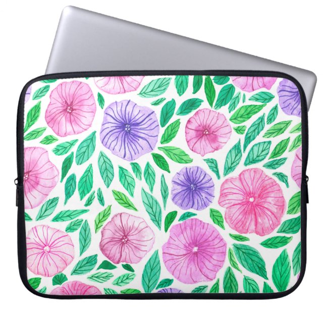 Aquarellgarten Laptopschutzhülle (Vorderseite)