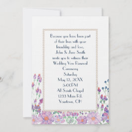 Aquarellgarten mit Perlen Einladung