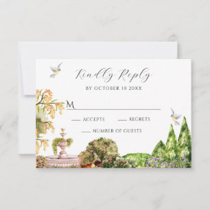 Aquarellgarten RSVP Karte