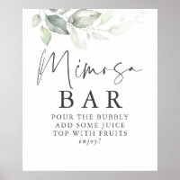 Aquarellgarten Silver Mimosa Bar Sign