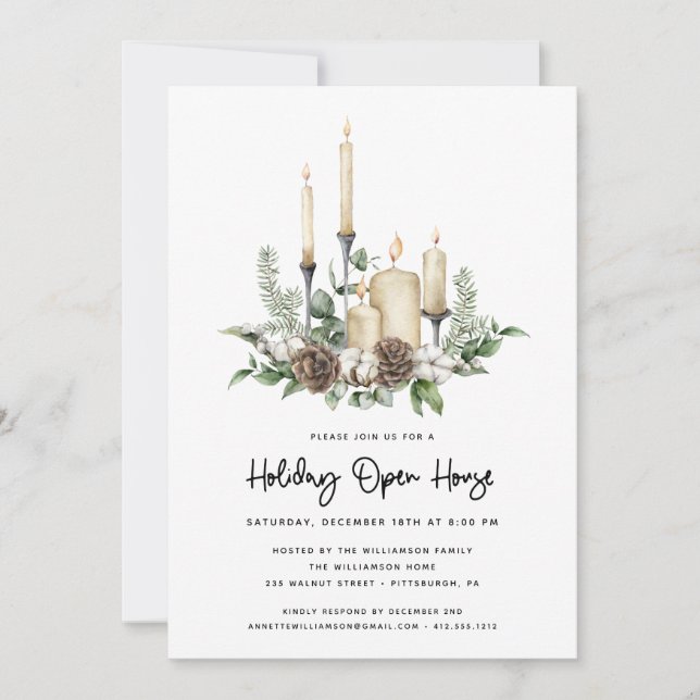 Aquarellgarten und Candles Holiday Open House (Vorderseite)