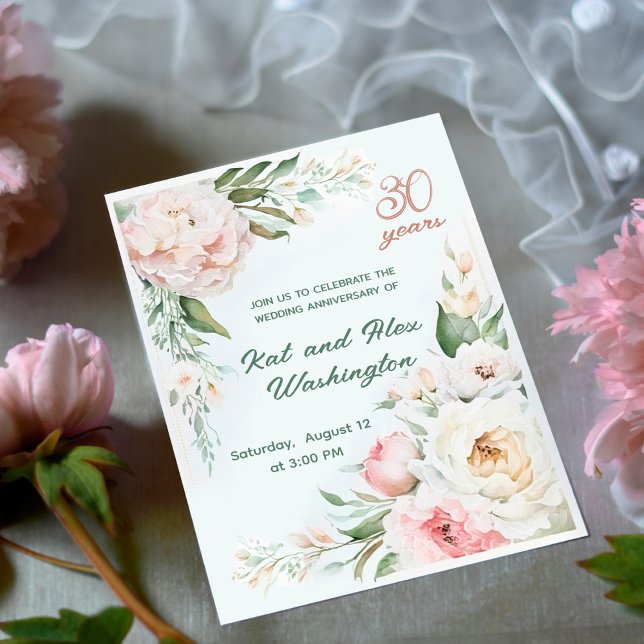 Aquarellgarten, WEDING ANNIVERSAR Einladung (Von Creator hochgeladen)