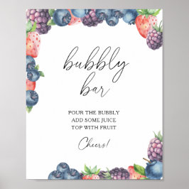 Aquarellgartenbeeren - blubbly Bar Poster