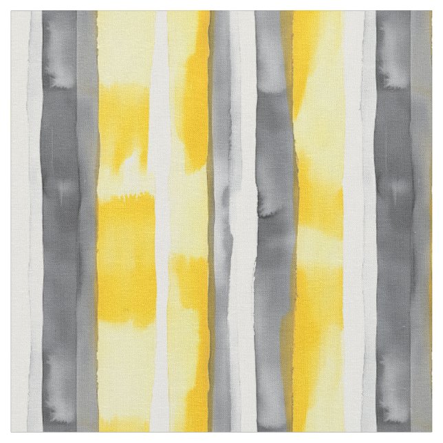 Aquarellgelb, grau, Streifen Stoff (Nahaufnahme)