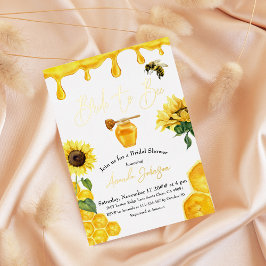 Aquarellgelbe Honigbrille zum Brautparty Bienen Folieneinladung