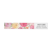 Aquarellgelbe rosa Blume Chic Wedding
