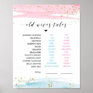 Aquarellgeschlecht zeigt Alte Ehefrauen Schilderun Poster