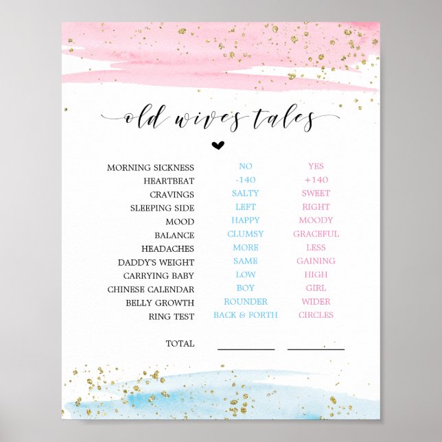 Aquarellgeschlecht zeigt Alte Ehefrauen Schilderun Poster (Vorne)