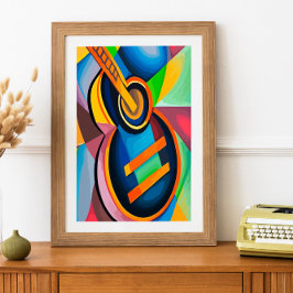 Aquarellgitarre Poster