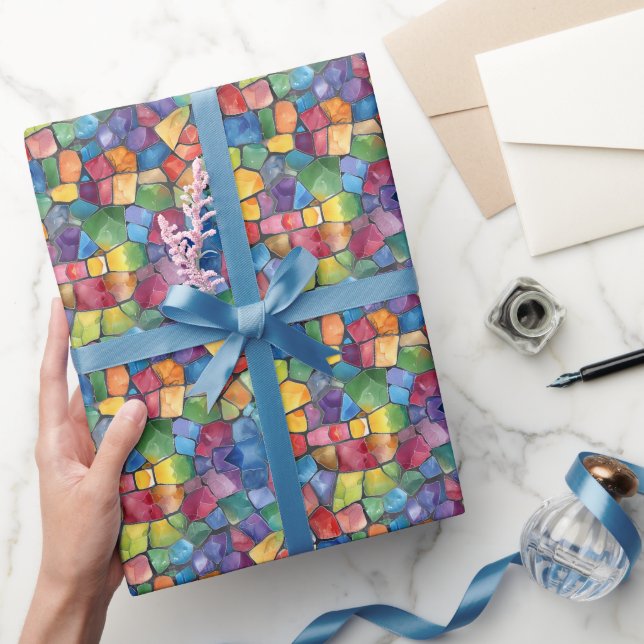 Aquarellglas Geschenkpapier (Schenken)