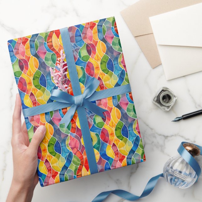 Aquarellglas Geschenkpapier (Schenken)