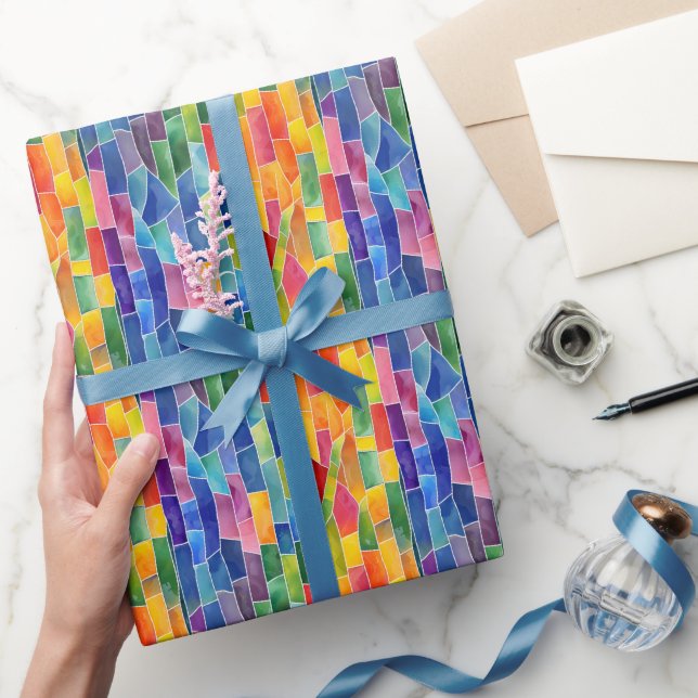 Aquarellglas Geschenkpapier (Schenken)