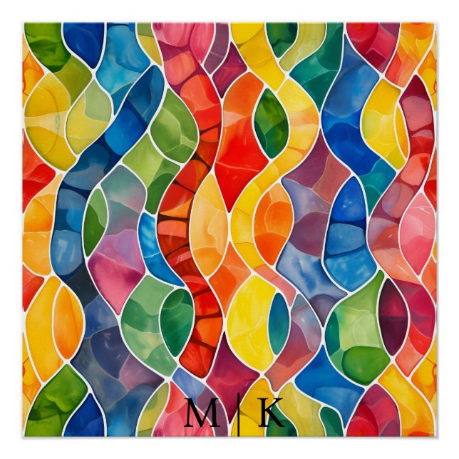 Aquarellglas Poster (Vorderseite)