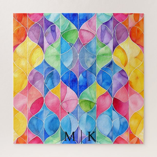 Aquarellglas Puzzle (Vertikal)