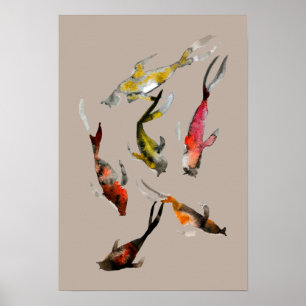 Aquarellgold Poster