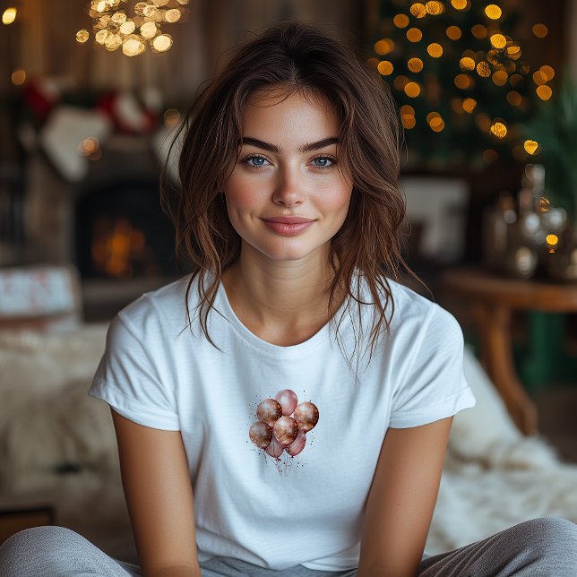 Aquarellgoldballon Rose T-Shirt (Von Creator hochgeladen)