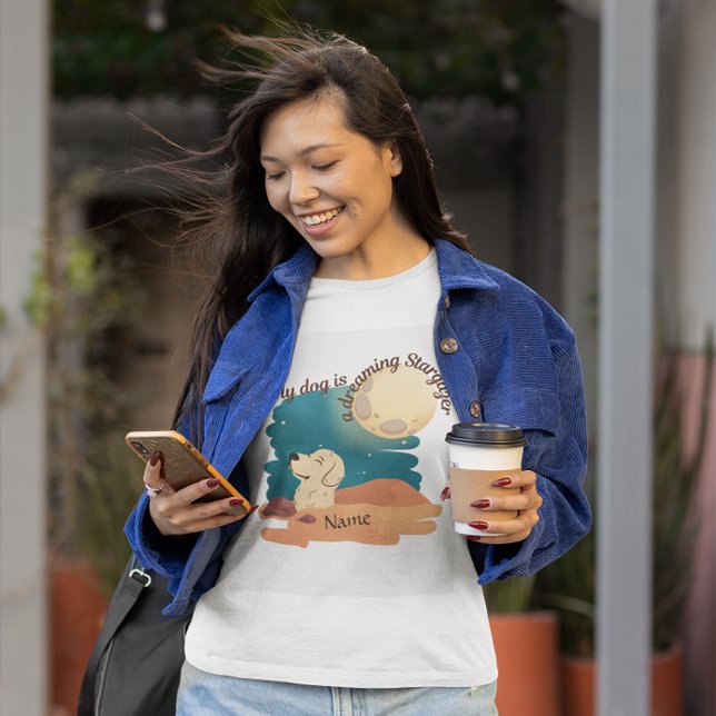 Aquarellgolden Retriever Labrador Hund anpassen T-Shirt (yoga posing golden retriever by Hobinishop)