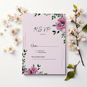 Aquarellgoldgrün Rose UAWG Einladung