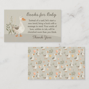 Aquarellgras Bücher für Baby - Baby-Duschkarte Begleitkarte