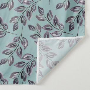 Aquarellgrau, schwarze Zweige auf Türkis Wandteppich