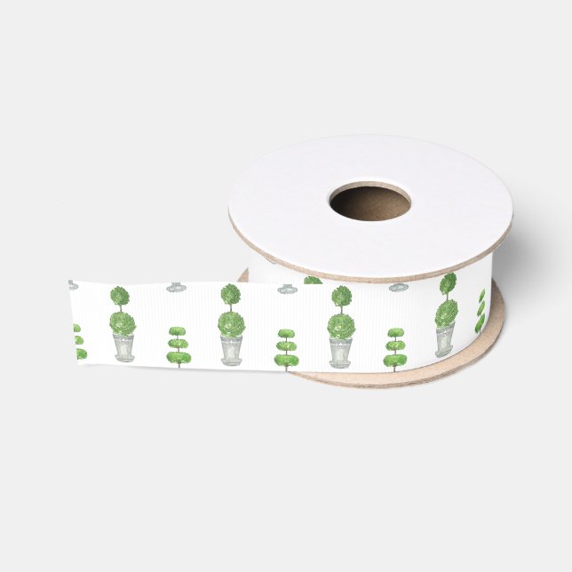 Aquarellgraue und grüne Oberfläche Ripsband (Spule)