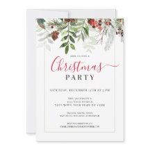 Aquarellgrün Blumenwein Weihnachtsfest Party