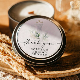 Aquarellgrün Brautparty Rundkleber Runder Aufkleber