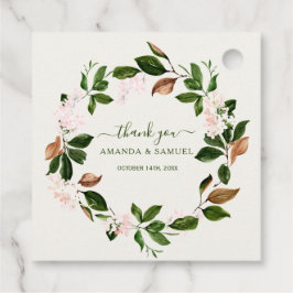 Aquarellgrün Danke Stickers Geschenkanhänger