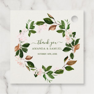 Aquarellgrün Danke Stickers Geschenkanhänger