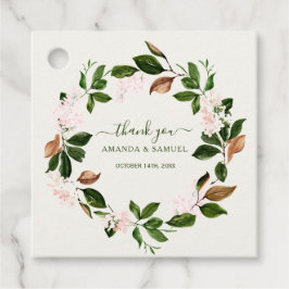 Aquarellgrün Danke Stickers Geschenkanhänger