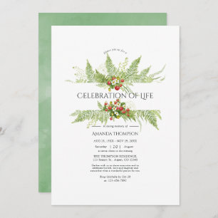 Aquarellgrün Feier des Fotos des Lebens Einladung