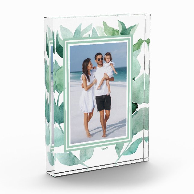 Aquarellgrün Fotoblock (Links)