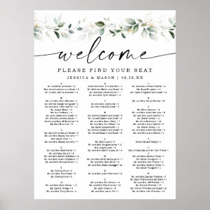 Aquarellgrün Gold Hochzeitskarte Poster
