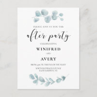 Aquarellgrün nach Party Einladung