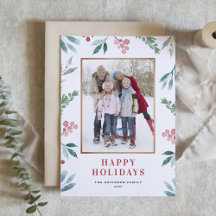 Aquarellgrün Rahmen Happy Holidays Foto