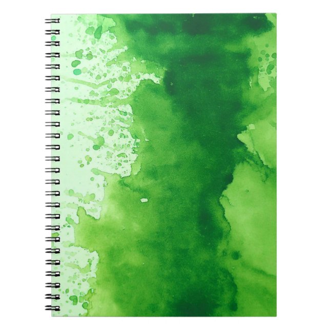 Aquarellgrün-Textur Notizblock (Vorderseite)