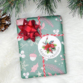 Aquarellgrün zu Weihnachten Geschenkanhänger