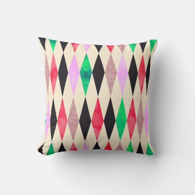 Aquarellgrunge feiert Party nahtlos Kissen (Vorderseite)