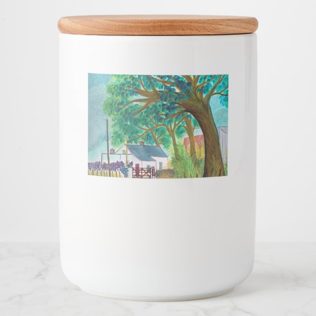 Aquarellhaus Lebensmitteletikett (Vorderseite)