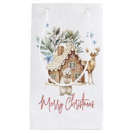 Aquarellhaus, Polar Bear & Reindee Kleine Geschenktüte