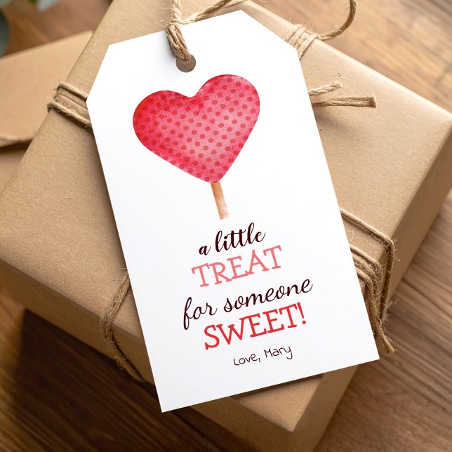 Aquarellherz mit dots School Leckerei Gefallen Tag Geschenkanhänger (Von Creator hochgeladen)