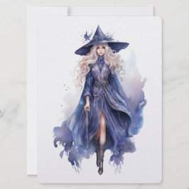 Aquarellhexe [3] feiertagskarte