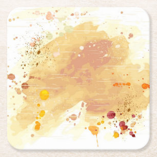 Aquarellhintergrund Rechteckiger Pappuntersetzer