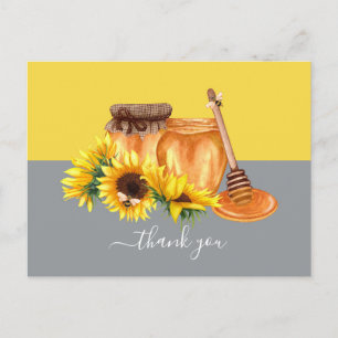 Aquarellhonig noch Leben Danke Postcard Postkarte