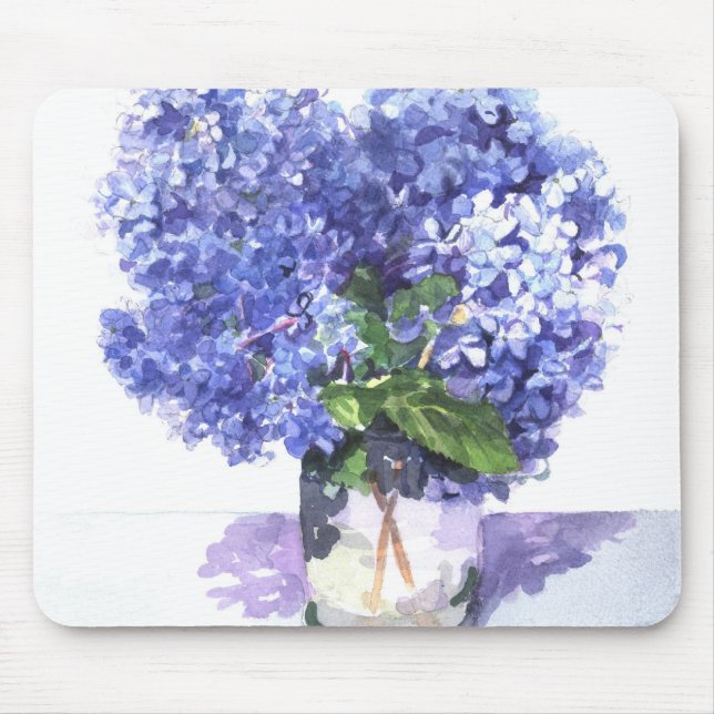 AquarellHydrangea Mousepad (Vorne)